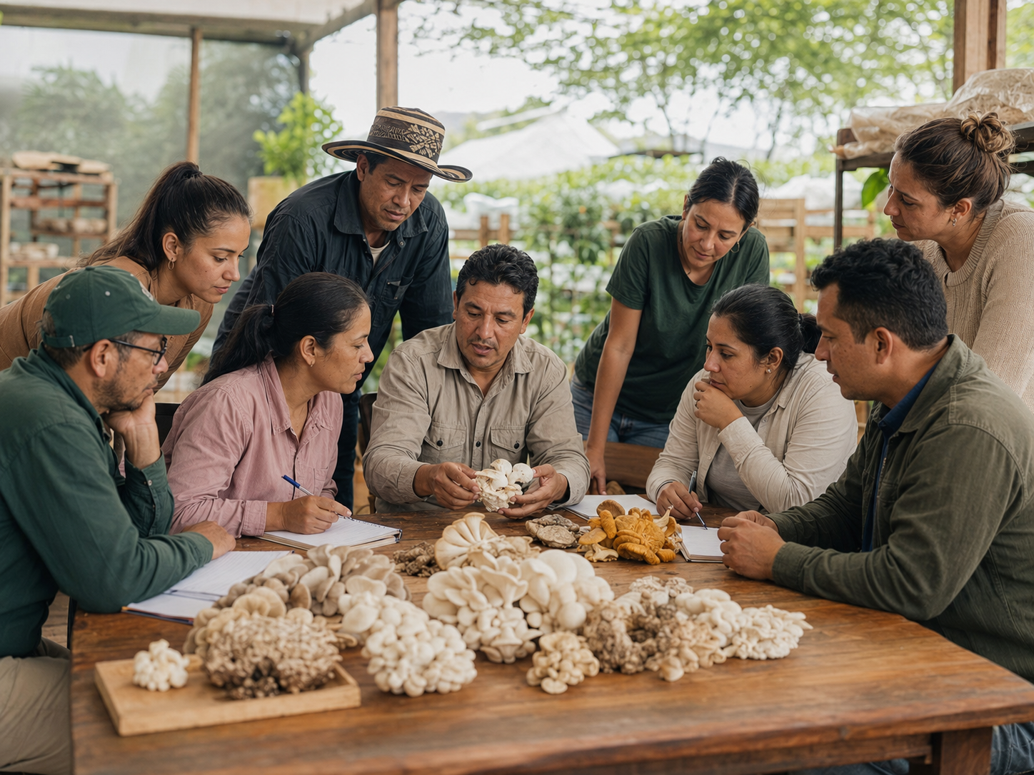 Comunidad reunida en el Programa Mundo Fungi